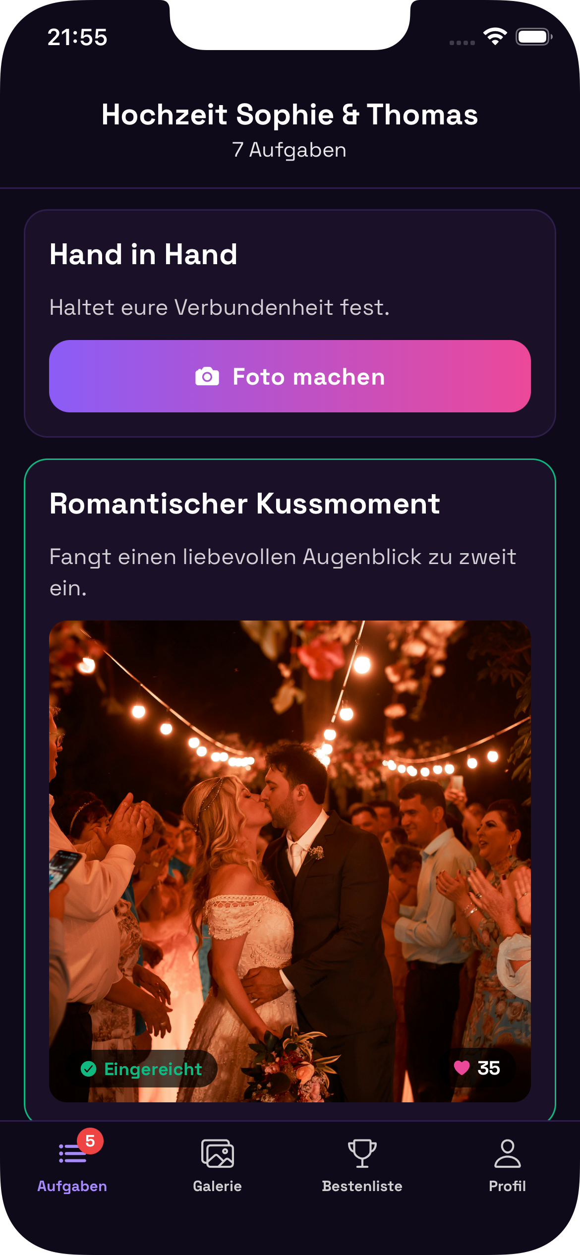 Host-Ansicht für die Steuerung